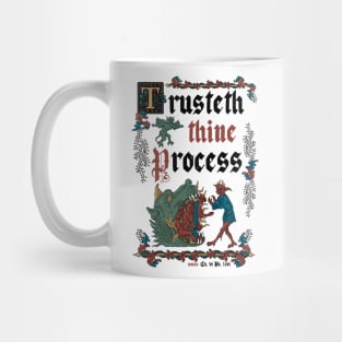 Trust the Journey Medieval Style - Vintage English Manuscript Mug